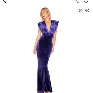 Norma Kamali Deep Purple Maxi Dress